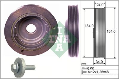 Комплект ременных шкивов, коленчатый вал Schaeffler INA 544 0091 20