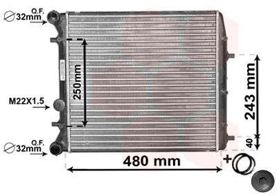 Radiators, Motora dzesēšanas sistēma VAN WEZEL 76002005