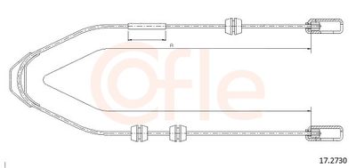 Тросик, cтояночный тормоз COFLE 92.17.2730