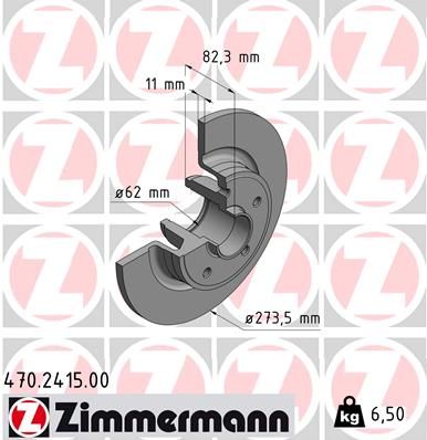 Тормозной диск ZIMMERMANN 470.2415.00