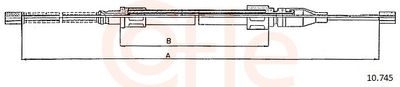 Тросик, cтояночный тормоз COFLE 10.745