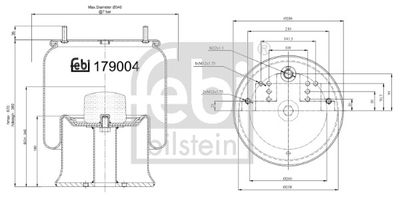 Pneimoatsperes spilvens, Pneimopiekare FEBI BILSTEIN 179004