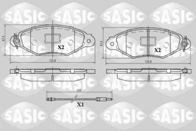 Bremžu uzliku kompl., Disku bremzes SASIC 6214012