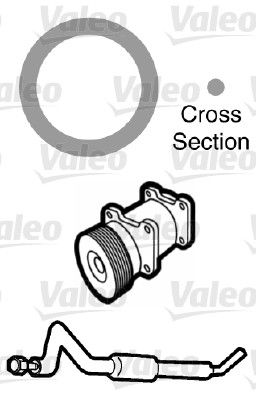 VALEO 509744 Blīve, Dzesēšanas sķidruma cauruļvads