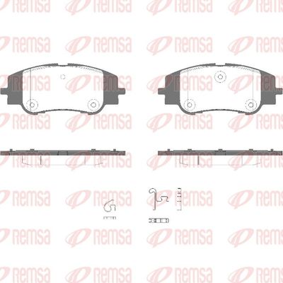 Bremžu uzliku kompl., Disku bremzes REMSA 1994.00