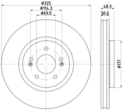 Bremžu diski HELLA PAGID 8DD 355 134-721