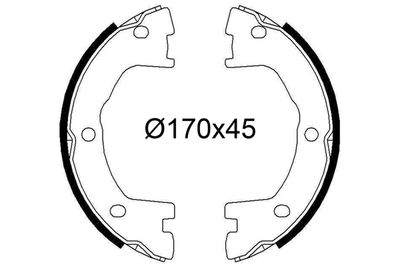 Bremžu loku kompl., Stāvbremze VALEO 564244