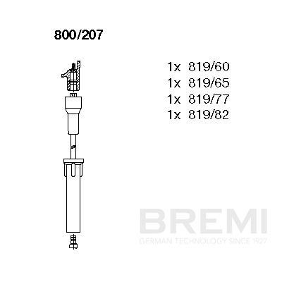 Augstsprieguma vadu komplekts BREMI 800/207