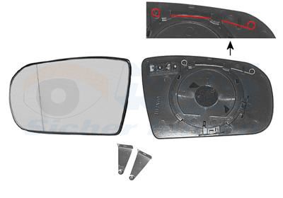 Зеркальное стекло, наружное зеркало VAN WEZEL 3029838