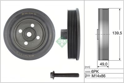 Piedziņas skriemelis, Kloķvārpsta Schaeffler INA 544 0139 20