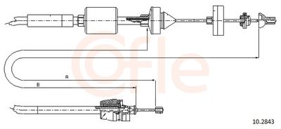 Трос, управление сцеплением COFLE 92.10.2843