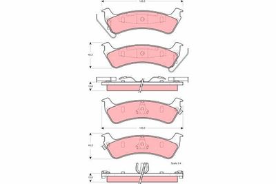 Bremžu uzliku kompl., Disku bremzes TRW GDB4124