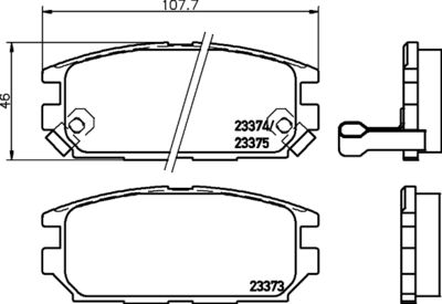 HELLA PAGID 8DB355009291 Bremžu uzliku kompl