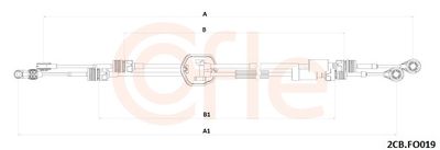 Трос, механическая коробка передач COFLE 2CB.FO019