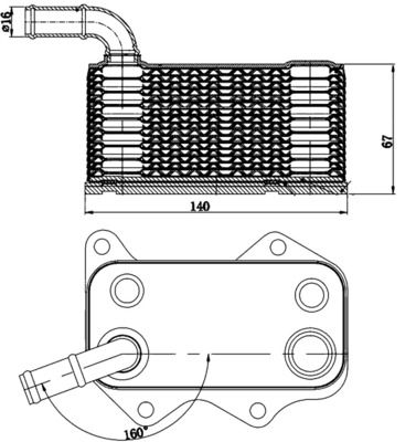 Eļļas radiators, Motoreļļa MAHLE CLC 174 000S