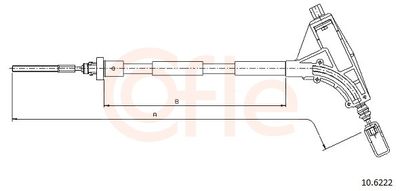 Тросик, cтояночный тормоз COFLE 92.10.6222