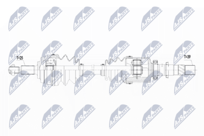 Приводной вал NTY NPW-RE-101