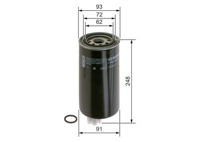 Degvielas filtrs BOSCH F 026 402 272