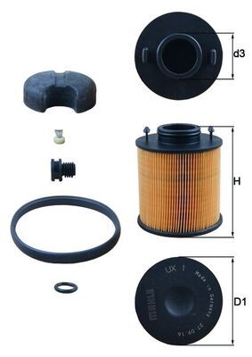 Карбамидный фильтр MAHLE UX 1D