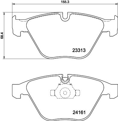 Bremžu uzliku kompl., Disku bremzes HELLA PAGID 8DB 355 039-241