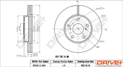 Тормозной диск Dr!ve+ DP1010.11.0541