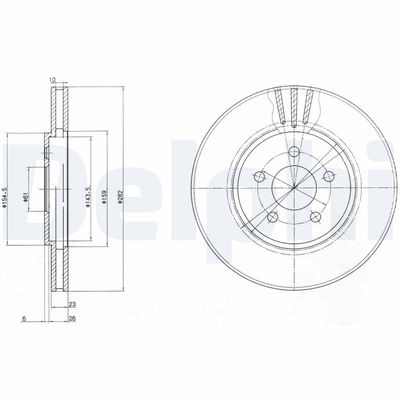 Тормозной диск DELPHI BG4000