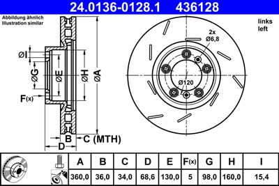 Тормозной диск ATE 24.0136-0128.1