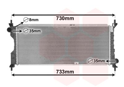 Radiators, Motora dzesēšanas sistēma VAN WEZEL 37012185