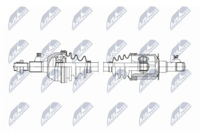 półoś napędowa NTY NPW-CH-161