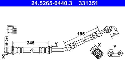 Тормозной шланг ATE 24.5265-0440.3