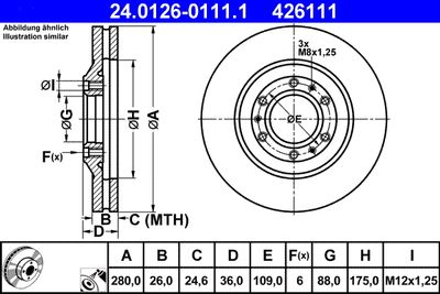 Тормозной диск ATE 24.0126-0111.1