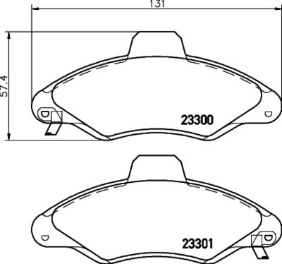HELLA PAGID 8DB355019291 Bremžu uzliku kompl