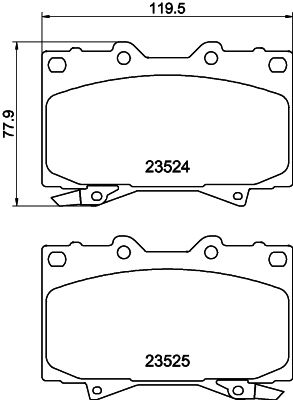 Bremžu uzliku kompl., Disku bremzes HELLA PAGID 8DB 355 009-371