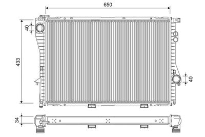 Радиатор, охлаждение двигателя VALEO 701248