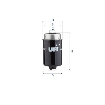 Degvielas filtrs UFI 24.464.00