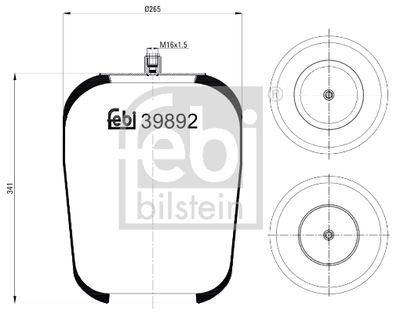 Pneimoatsperes spilvens, Pneimopiekare FEBI BILSTEIN 39892