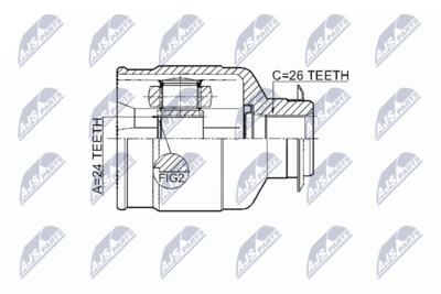 Шарнирный комплект, приводной вал NTY NPW-KA-337