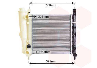 Radiators, Motora dzesēšanas sistēma VAN WEZEL 17002038