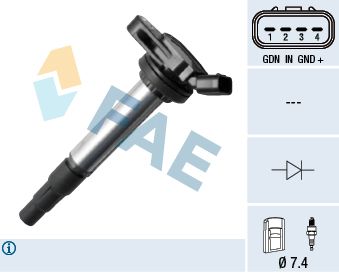 Aizdedzes spole FAE 80337