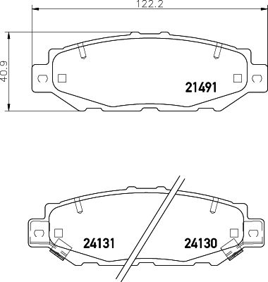 Bremžu uzliku kompl., Disku bremzes HELLA PAGID 8DB 355 016-751