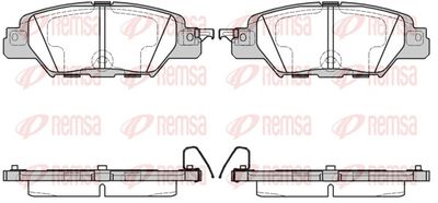 Bremžu uzliku kompl., Disku bremzes REMSA 1677.00