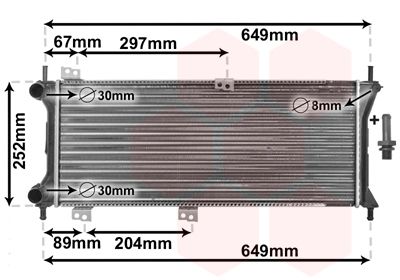 Radiators, Motora dzesēšanas sistēma VAN WEZEL 17002258