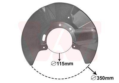 Dubļu sargs, Bremžu disks VAN WEZEL 5897371