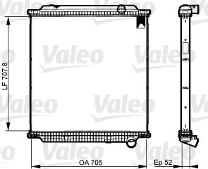 сетка радиатора, охлаждение двигателя VALEO 733526
