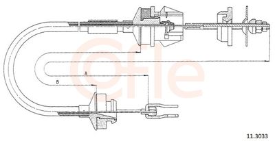 Трос, управление сцеплением COFLE 92.11.3033