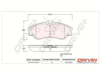 Bremžu uzliku kompl., Disku bremzes Dr!ve+ DP1010.10.0848