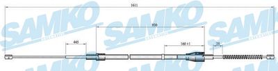 Тросик, cтояночный тормоз SAMKO C0809B