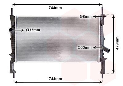 Radiators, Motora dzesēšanas sistēma VAN WEZEL 18002404