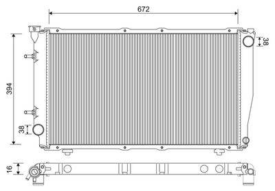 Radiators, Motora dzesēšanas sistēma VALEO 701236