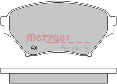 Bremžu uzliku kompl., Disku bremzes METZGER 1170480